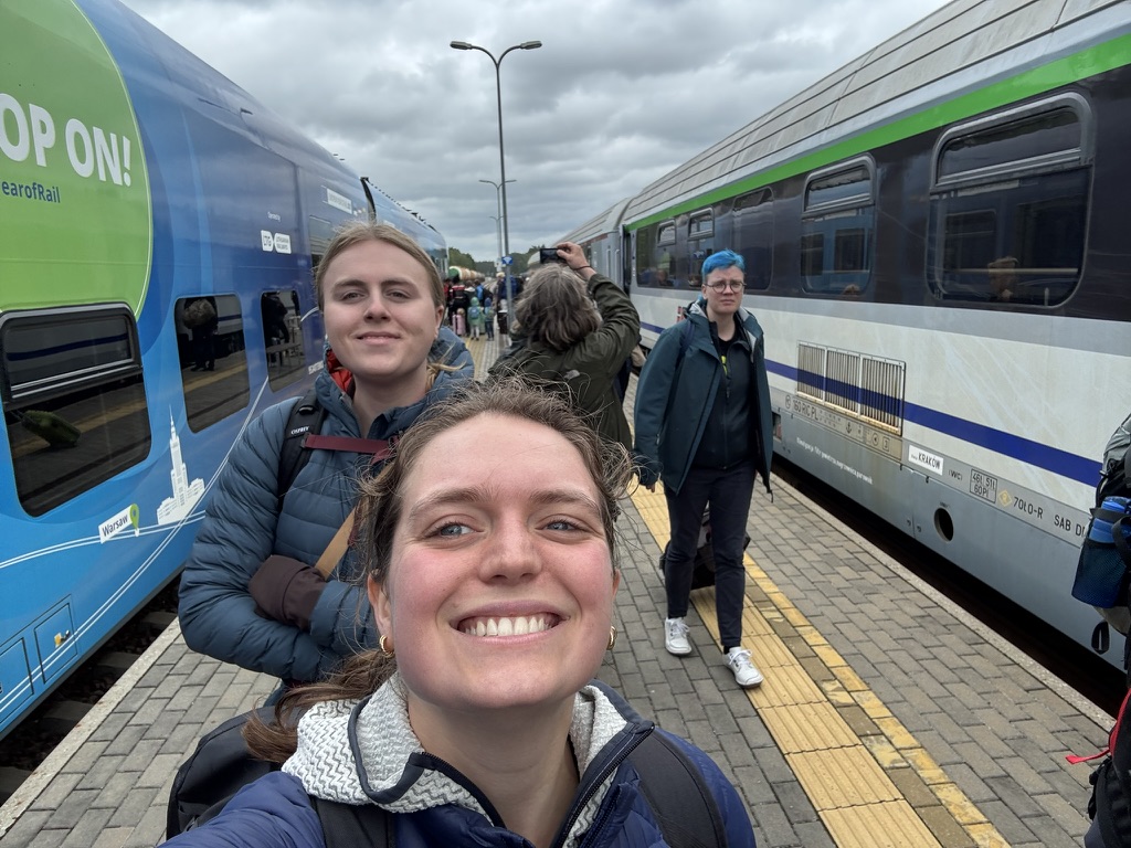 On a big train!